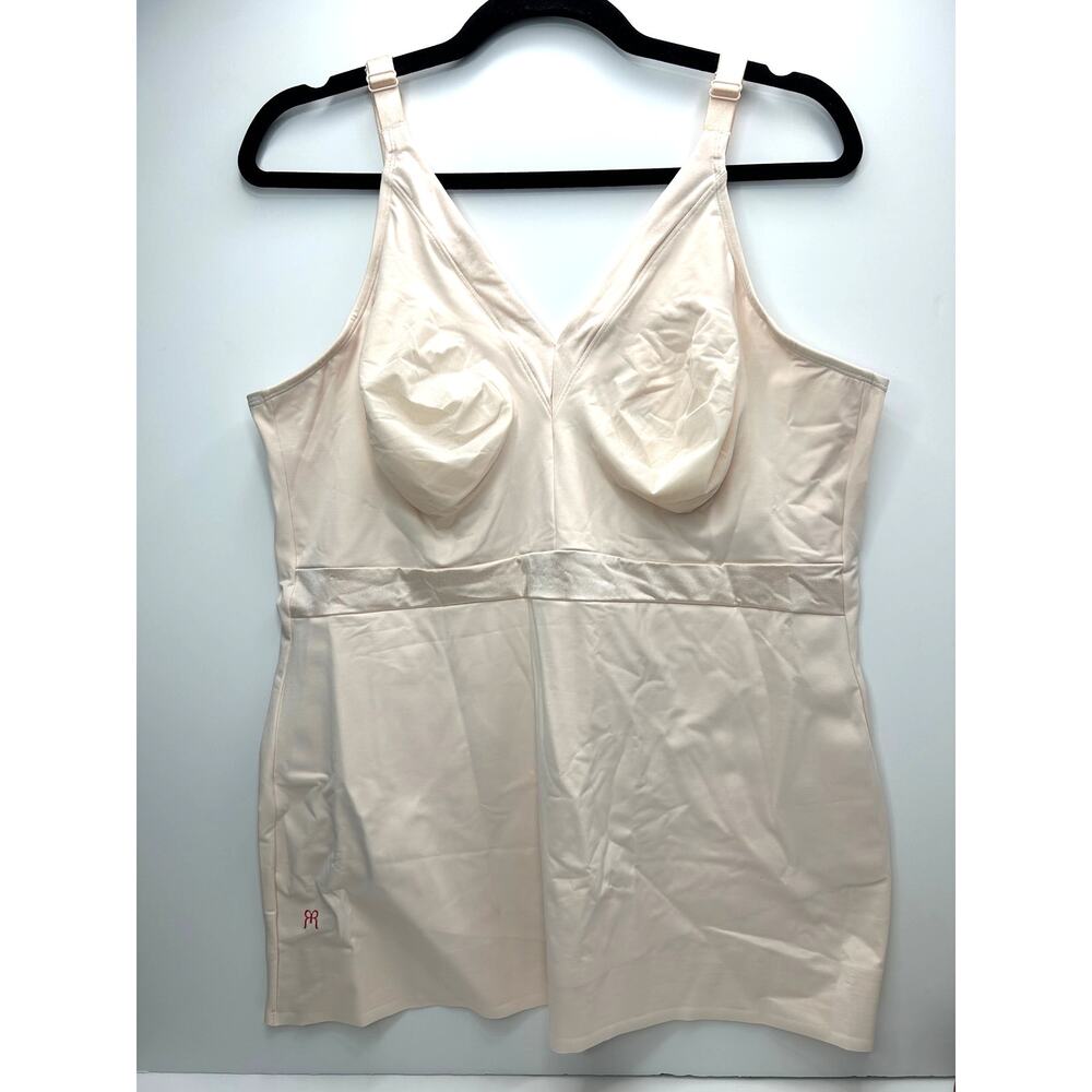 Ruby Ribbon Athena Satin Trim Cami Shapewear Style 3061 Pale Women's 48 (4X) NIB